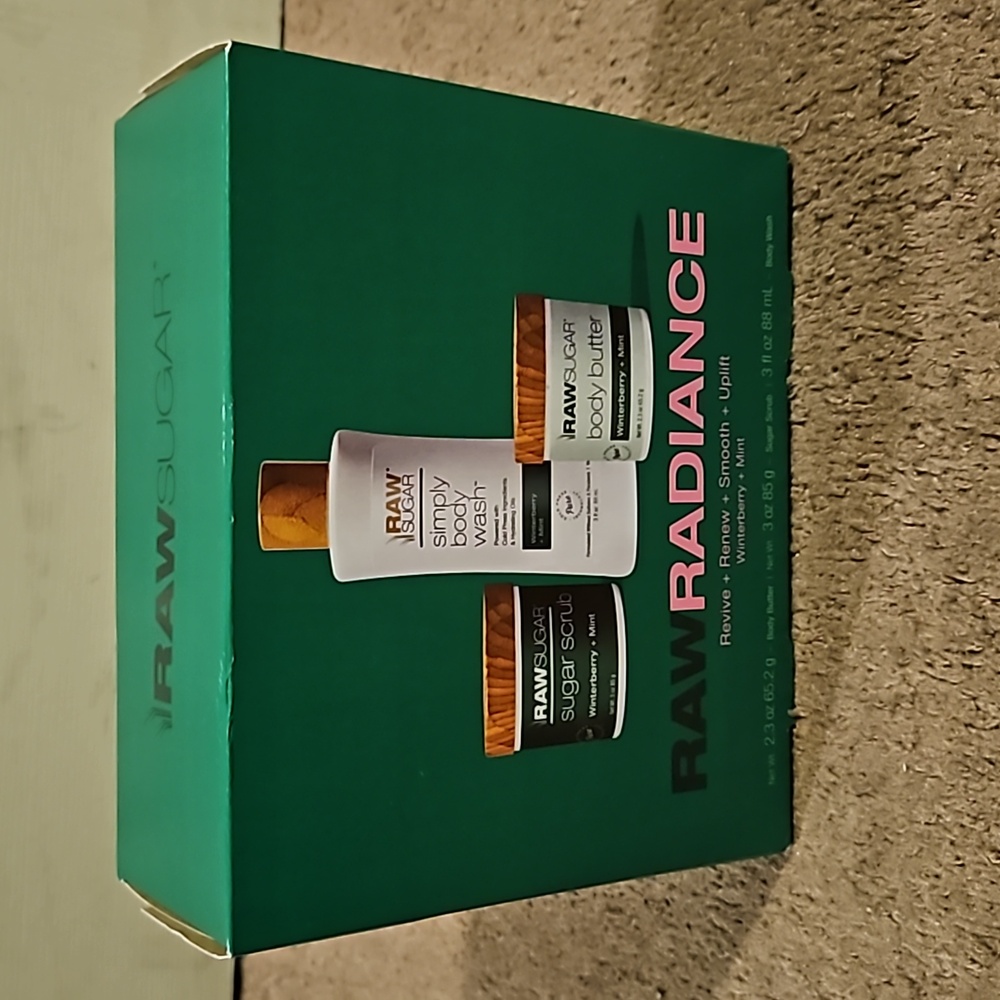 RawSugar raw radiance skincare set
